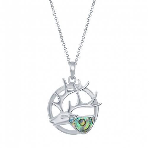 銀色 シルバー ネックレス 【 UNBRANDED STERLING SILVER ABALONE DEER NECKLACE / 】 ジュエリー アクセサリー レディースジュエリー ペンダント