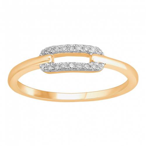 ゴールド ダイヤモンド T.W. 【 UNBRANDED 10K GOLD 1/10 CARAT DIAMOND PAPER CLIP RING / 10K GOLD 】 ジュエリー アクセサリー レディースジュエリー 指輪 リング｜スニケス