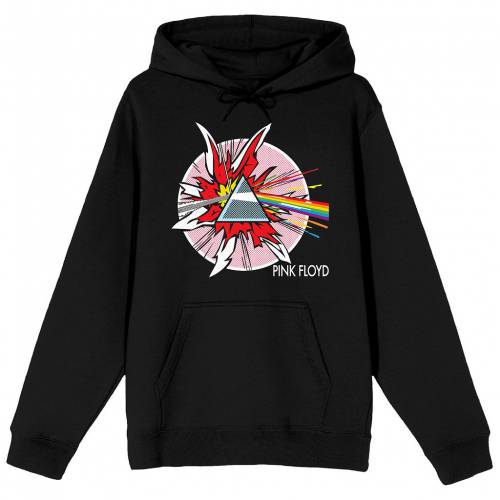 キャラクター ピンク フーディー パーカー 黒色 ブラック 【 LICENSED CHARACTER PINK FLOYD ROCK BAND HOODIE / BLACK 】 メンズファッション トップス スウェット トレーナー