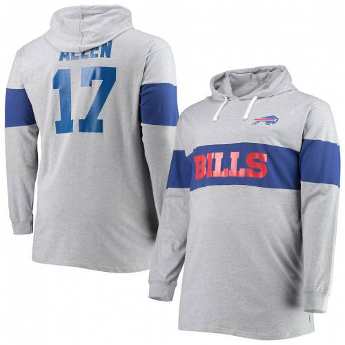 ファナティクス 灰色 グレー グレイ バッファロー ビルズ フーディー パーカー 大きめ Gray Fanatics Branded Josh Allen Heathered Player Name Number Bil Grey Gpg Callcenter Com