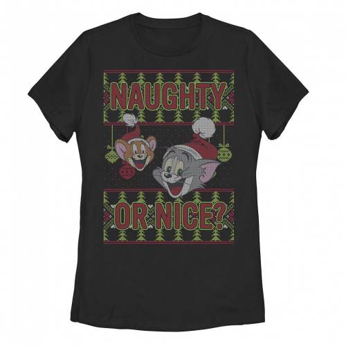【★百貨店SALE★6/11夜夜中2時迄】文字記号 グラフィック プルオーバー 【 LICENSED CHARACTER TOM AND JERRY NAUGHTY OR NICE HOLIDAY PATTERN GRAPHIC TEE / 】 キッズ もの言う花 マタニティ トップス カットソー