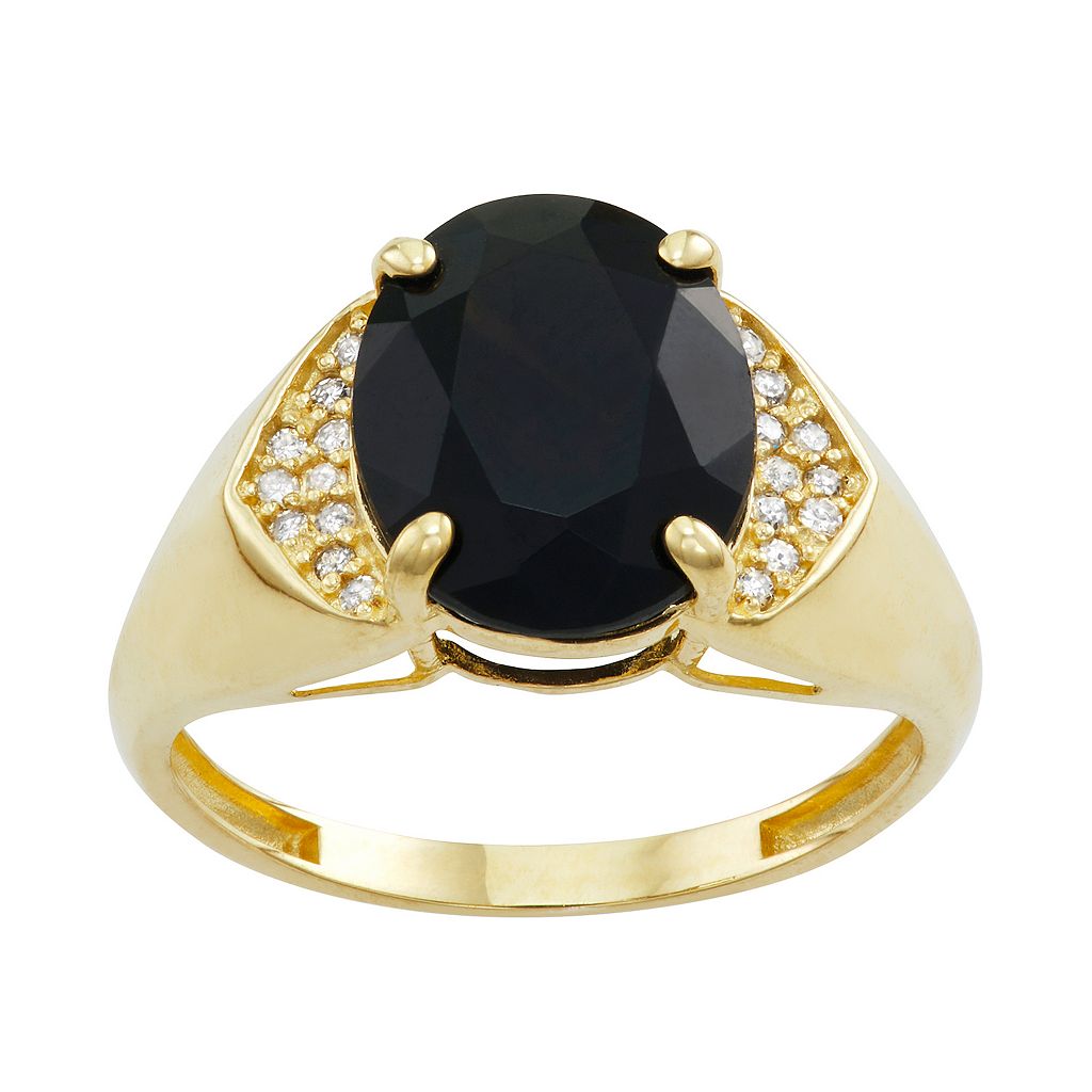 ゴールド ダイヤモンド 【 TIARA 10K GOLD ONYX AND DIAMOND RING / 10K GOLD 】 ジュエリー アクセサリー レディースジュエリー 指輪 リング 58,740円