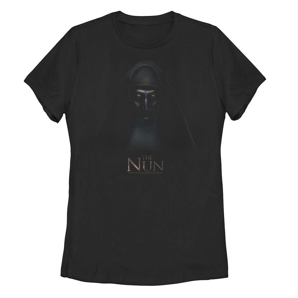 【★百貨店SALE★6/11夜夜中2時迄】文字記号 プルオーバー 黒いこと 黒いこと 【 LICENSED CHARACTER THE NUN DARK PORTRAIT MOVIE POSTER TEE / BLACK 】 キッズ もの言う花 マタニティ トップス カットソー