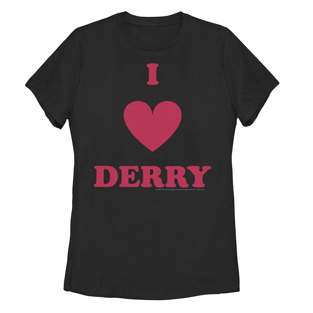 【★百貨店SALE★6/11夜夜中2時迄】文字記号 プルオーバー 黒いこと 黒いこと 【 LICENSED CHARACTER IT CHAPTER 2 I HEART DERRY TEE / BLACK 】 キッズ もの言う花 マタニティ トップス カットソー