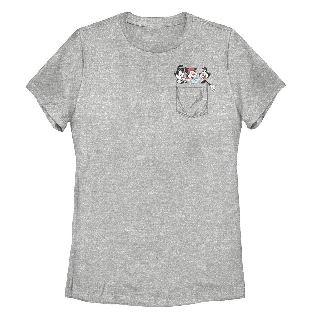 【★百貨店SALE★6/11夜夜中2時迄】文字記号 プルオーバー ギョリュウモドキ 【 LICENSED CHARACTER ANIMANIACS GROUP SHOT FAUX POCKET TEE / ATHLETIC HEATHER 】 キッズ もの言う花 マタニティ トップス カットソー