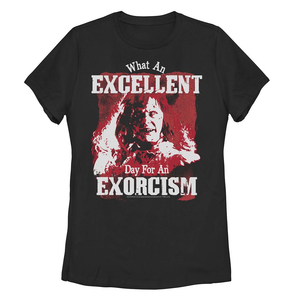 【★百貨店SALE★6/11夜夜中2時迄】文字記号 プルオーバー 黒いこと 黒いこと 【 LICENSED CHARACTER THE EXORCIST WHAT AN EXCELLENT DAY FOR EXORCISM TEE / BLACK 】 キッズ もの言う花 マタニティ トップス カットソー
