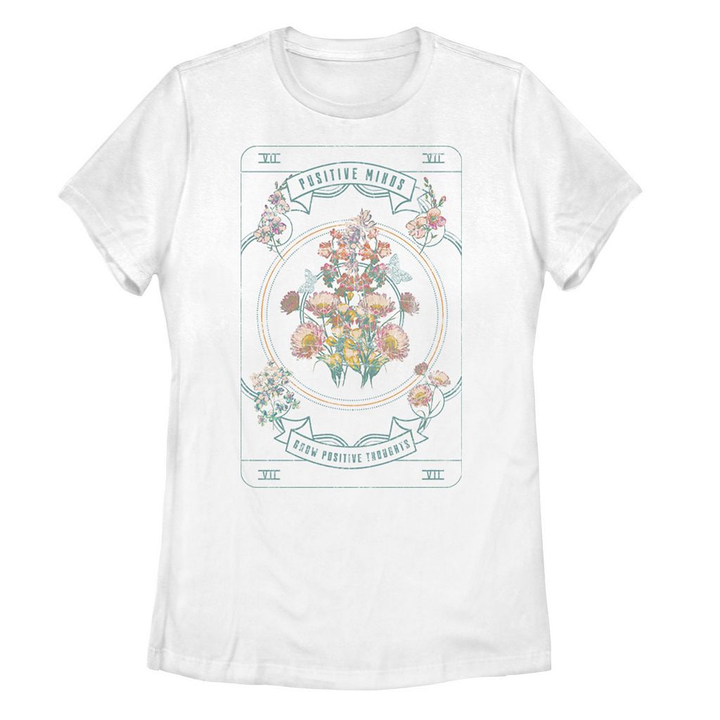 【★百貨店SALE★6/11夜夜中2時迄】グラフィック プルオーバー 白いこと 白いこと 【 UNBRANDED POSITIVE MINDS GROW THOUGHTS GRAPHIC TEE / WHITE 】 キッズ もの言う花 マタニティ トップス カットソー
