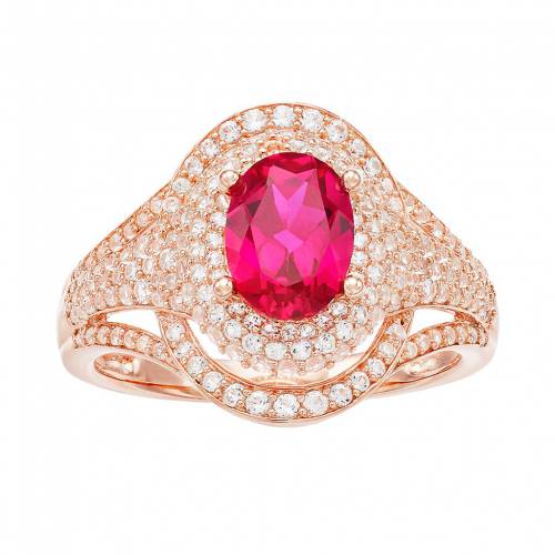 ローズ ゴールド ダイヤモンド & T.W. 【 UNBRANDED 14K ROSE GOLD RUBY 3/4 CARAT DIAMOND COCKTAIL RING / 14K ROSE 】 ジュエリー アクセサリー レディースジュエリー 指輪 リング