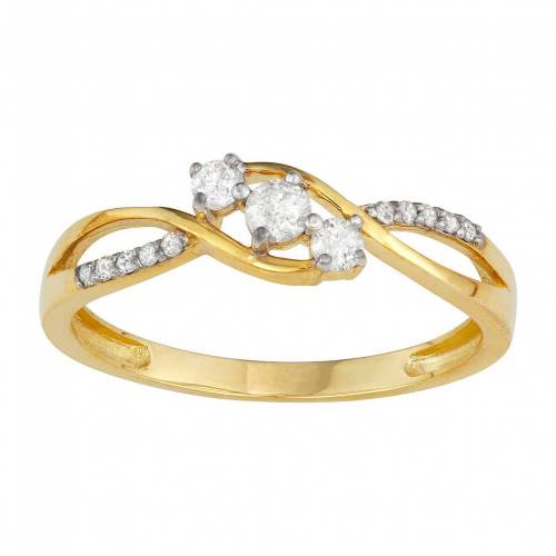 ゴールド ダイヤモンド 【 TIARA 10K GOLD 1/5 CARAT TW DIAMOND TWIST RING / 10K GOLD 】 ジュエリー アクセサリー レディースジュエリー 指輪 リング｜スニケス 109,175円