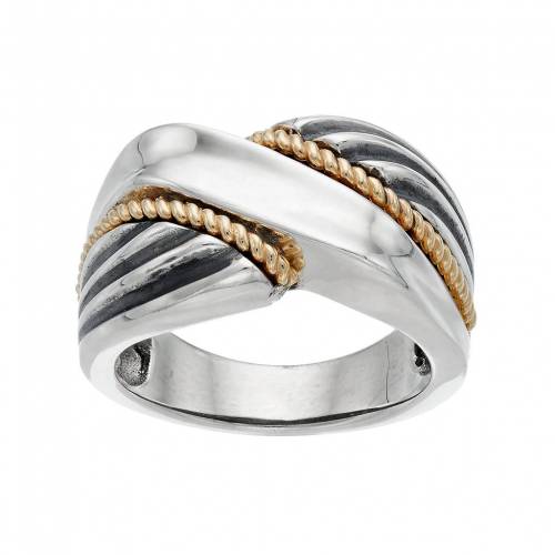 銀色 シルバー 【 UNBRANDED TWO TONE STERLING SILVER TWIST RING / TWO TONE 】 ジュエリー アクセサリー レディースジュエリー 指輪 リング|スニケス