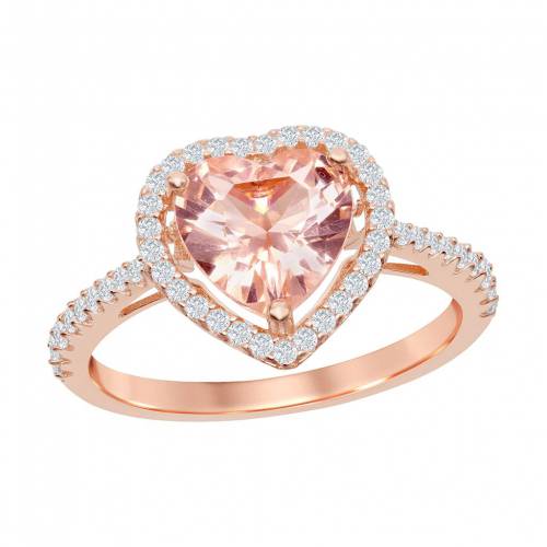 銀色 シルバー 【 UNBRANDED STERLING SILVER HEART MORGANITE CUBIC ZIRCONIA RING / 】 ジュエリー アクセサリー レディースジュエリー 指輪 リング