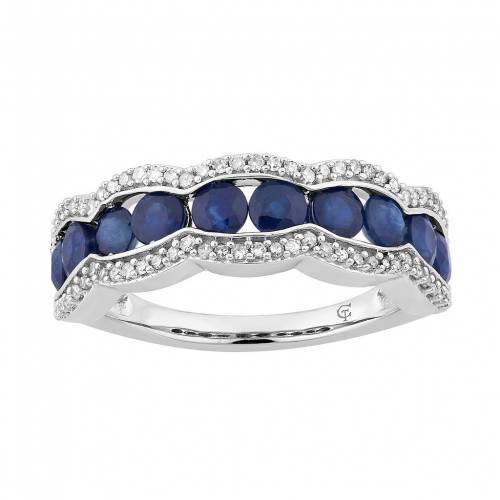 白色 ホワイト ゴールド ダイヤモンド & T.W. 【 UNBRANDED 10K WHITE GOLD SAPPHIRE 1/4 CARAT DIAMOND RING / 10K WHGOLD 】 ジュエリー アクセサリー レディースジュエリー 指輪 リング