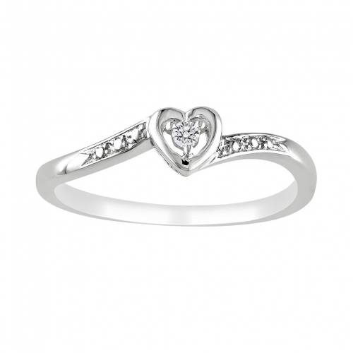 銀色 シルバー ダイヤモンド 白色 ホワイト 【 STELLA GRACE STERLING SILVER DIAMOND ACCENT HEART RING / WHITE 】 ジュエリー アクセサリー レディースジュエリー 指輪 リング|スニケス