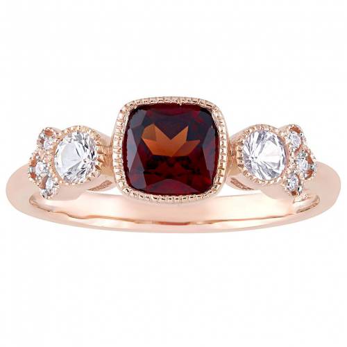 ローズ ゴールド 白色 ホワイト ダイヤモンド & 【 STELLA GRACE 10K ROSE GOLD GARNET, WHITE SAPPHIRE DIAMOND ACCENT FASHION RING / 10K ROSE GOLD 】 ジュエリー アクセサリー レディースジュエリー 指輪 リング