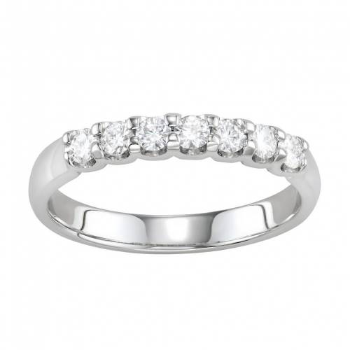ゴールド & T.W. 【 CHARLES & COLVARD 14K GOLD 3/8 CARAT LAB-CREATED MOISSANITE SEVEN STONE RING / 】 ジュエリー アクセサリー レディースジュエリー 指輪 リング｜スニケス