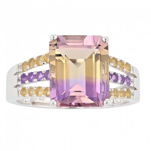 銀色 シルバー & 【 UNBRANDED STERLING SILVER AMETRINE, AMETHYST CITRINE SPLIT-SHANK RING / 】 ジュエリー アクセサリー レディースジュエリー 指輪 リング｜スニケス
