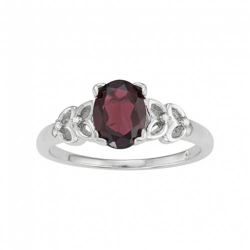 銀色 シルバー ダイヤモンド 赤 レッド & 【 UNBRANDED JEWELEXCESS STERLING SILVER GARNET DIAMOND ACCENT RING / RED 】 ジュエリー アクセサリー レディースジュエリー 指輪 リング