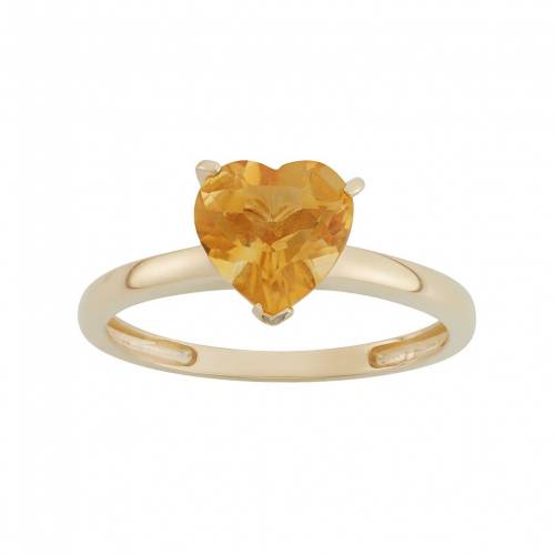 ゴールド 橙 オレンジ 【 DESIGNS BY GIOELLI CITRINE 10K GOLD HEART RING / ORANGE 】 ジュエリー アクセサリー レディースジュエリー 指輪 リング