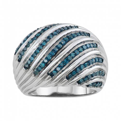銀色 シルバー 青色 ブルー ダイヤモンド 【 JEWELEXCESS STERLING SILVER 3/4 CARAT BLUE DIAMOND RING / 】 ジュエリー アクセサリー レディースジュエリー 指輪 リング|スニケス