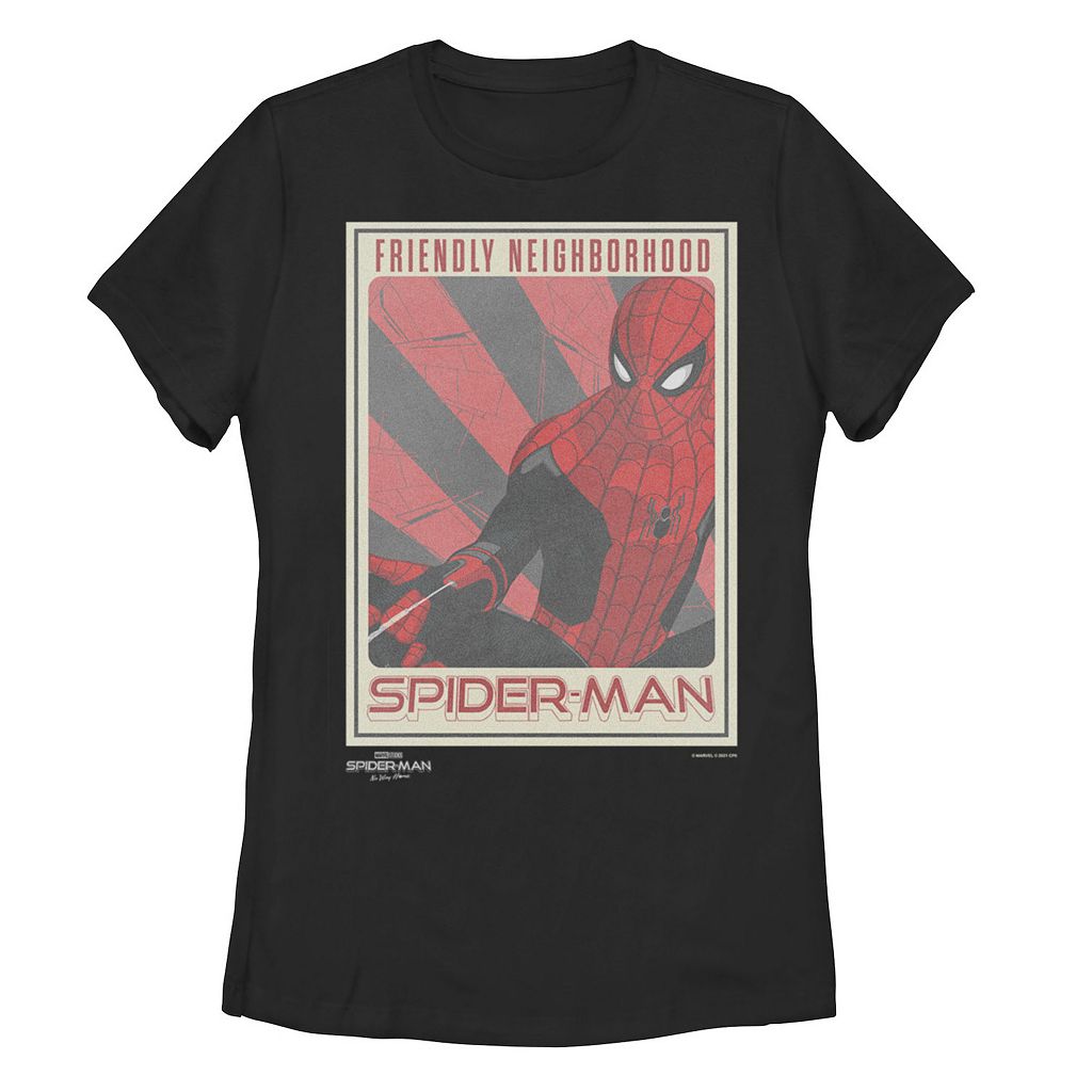 【★百貨店SALE★6/11夜夜中2時迄】文字記号 プルオーバー 黒いこと 黒いこと 【 LICENSED CHARACTER MARVEL SPIDER-MAN NO WAY HOME FRIENDLY POSTER TEE / BLACK 】 キッズ もの言う花 マタニティ トップス カットソー