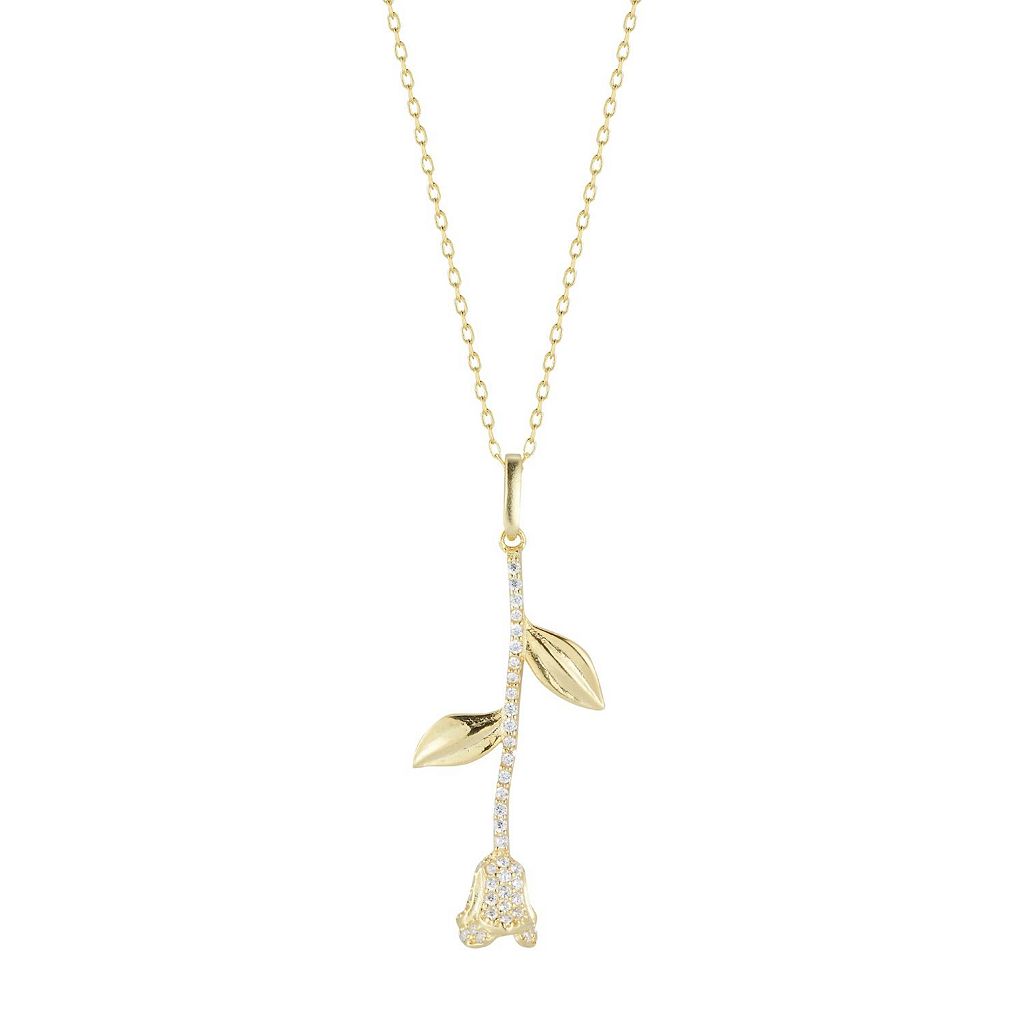 ローズ ネックレス 【 SUNKISSED STERLING CUBIC ZIRCONIA ROSE PENDANT NECKLACE / 】 ジュエリー アクセサリー レディースジュエリー ペンダント|スニケス