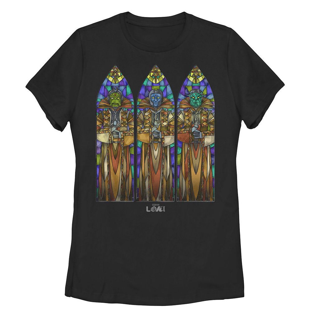 【★百貨店SALE★6/11夜夜中2時迄】文字記号 プルオーバー 黒いこと 黒いこと 【 LICENSED CHARACTER MARVEL LOKI PROTECT AND PRESERVE STAINED GLASS TEE / BLACK 】 キッズ もの言う花 マタニティ トップス カットソー