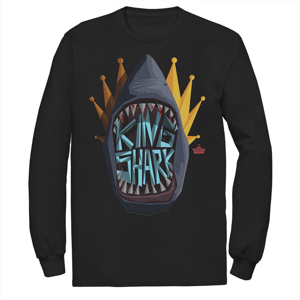 キャラクター シャーク ロゴ Tシャツ 黒色 ブラック 【 LICENSED CHARACTER THE SUICIDE SQUAD BIG KING SHARK LOGO TEE / BLACK 】 メンズファッション トップス カットソー|スニケス