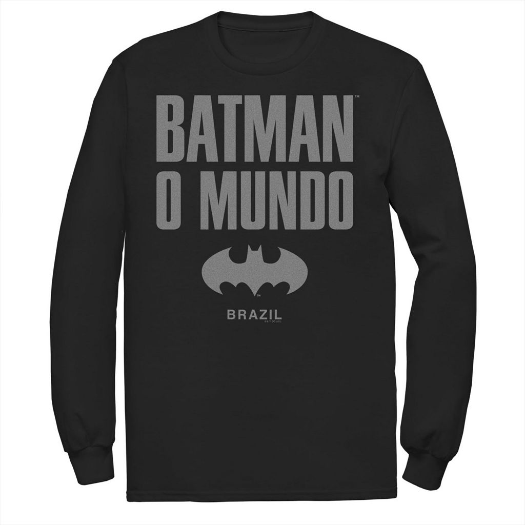 【★百貨店SALE★6/11真夜中2時迄】文字記号 アイコン ティーシャツ 黒いこと 黒いこと BATMAN: 【 LICENSED CHARACTER O MUNDO WORD STACK ICON TEE / BLACK 】 メンズ流行り物 トップス カットソー
