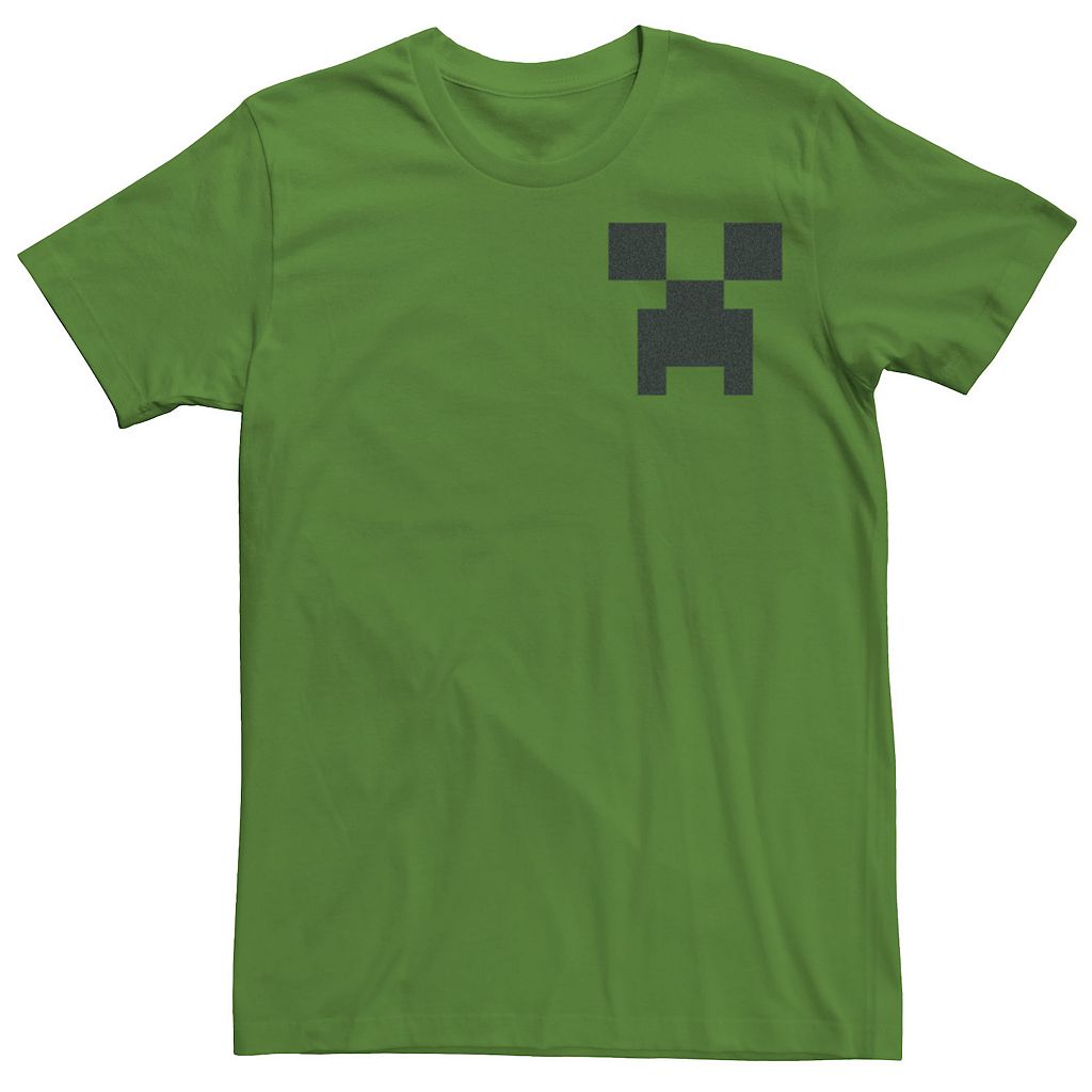 キャラクター Tシャツ 【 LICENSED CHARACTER MINECRAFT CREEPER POCKET FACE TEE / KELLY 】 メンズファッション トップス カットソー