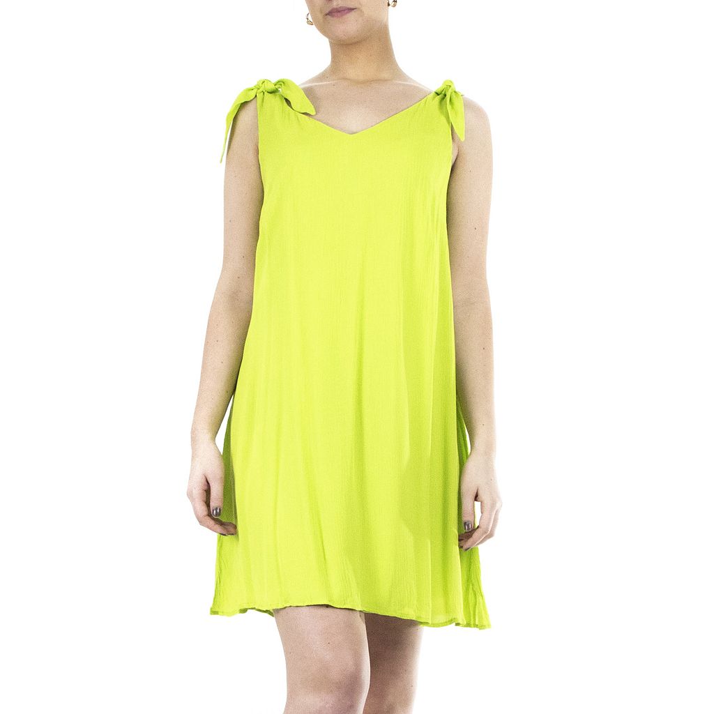 ドレス 【 NINA LEONARD TIE-SHOULDER SHIFT DRESS / 】 レディースファッション