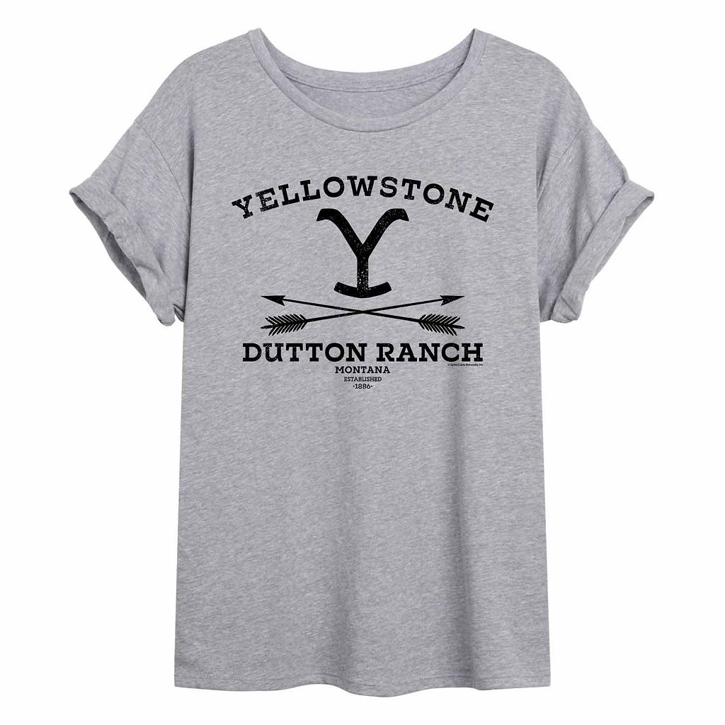 【★百貨店SALE★6/11夜夜中2時迄】文字記号 プルオーバー 薄墨色 薄墨色 【 LICENSED CHARACTER YELLOWSTONE ARROWS FLOWY TEE / GREY 】 キッズ もの言う花 マタニティ トップス カットソー