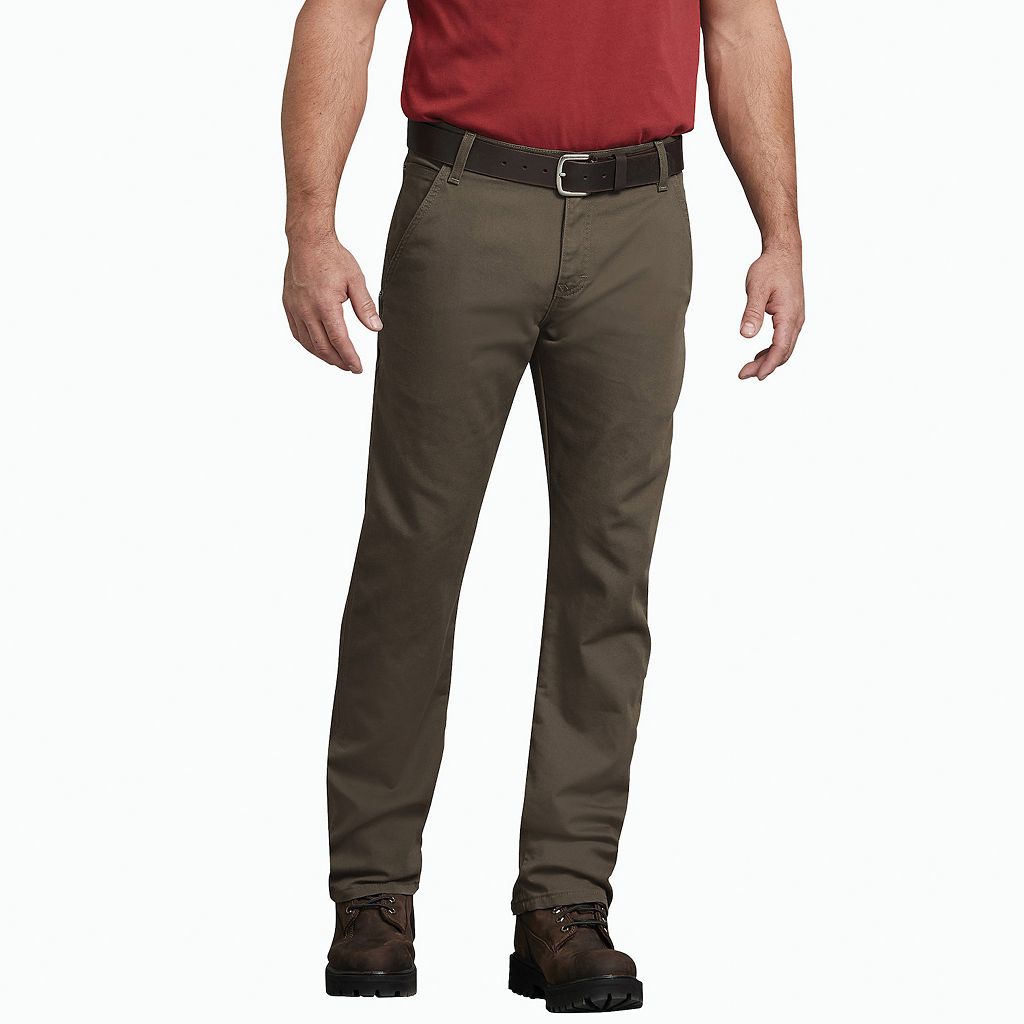 ディッキーズ マックス 茶色 ブラウン 【 DICKIES FLEX REGULAR-FIT STRAIGHT-LEG TOUGH MAX DUCK CARPENTER PANTS / BROWN 】 メンズファッション ズボン パンツ