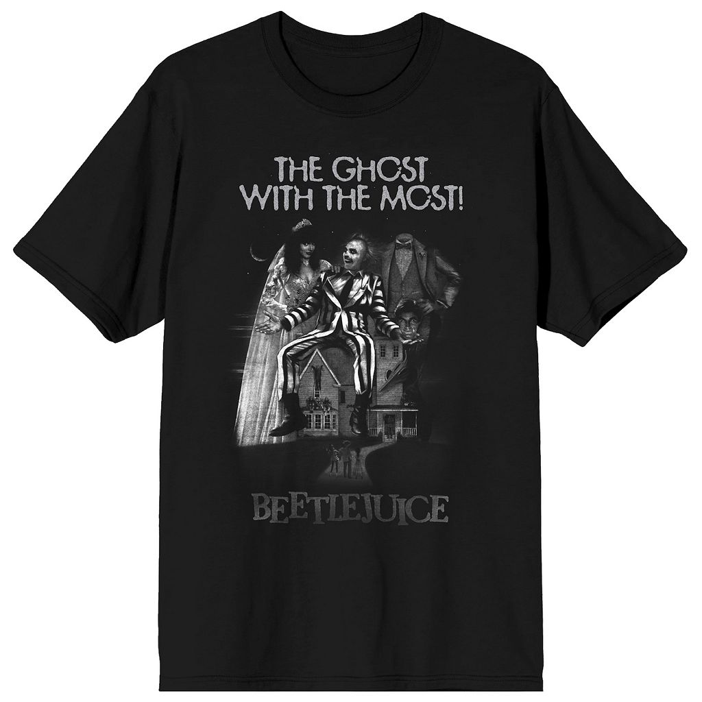 キャラクター Tシャツ 黒色 ブラック 【 LICENSED CHARACTER BEETLEJUICE GHOST TEE / BLACK 】 メンズファッション トップス カットソー｜スニケス