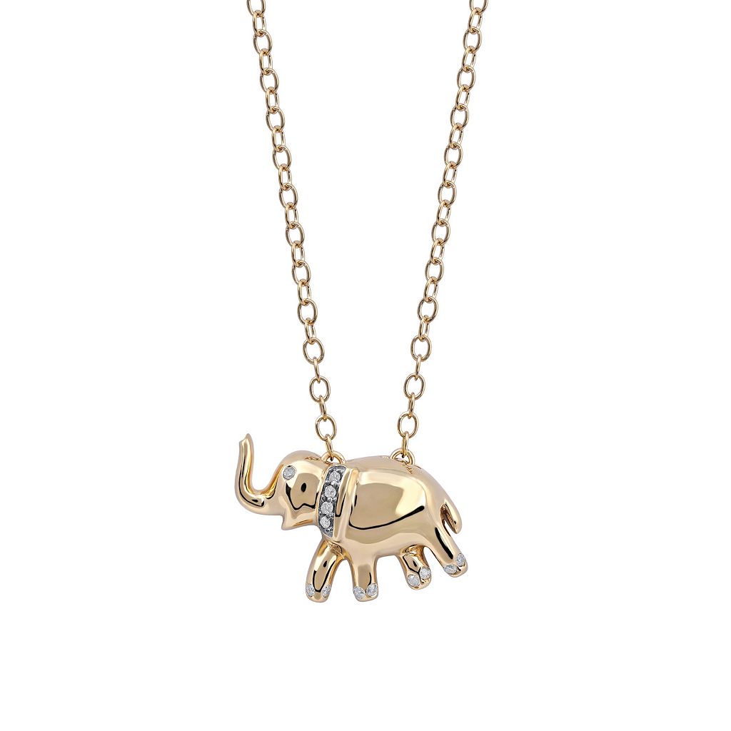 ダイヤモンド エレファント ネックレス 【 DECOUER DIAMOND ACCENT ELEPHANT BALLOON ANIMAL PENDANT NECKLACE / 】 ジュエリー アクセサリー レディースジュエリー ペンダント｜スニケス