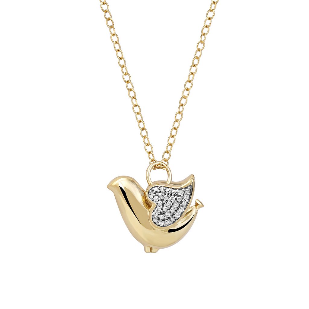ダイヤモンド ネックレス 【 DECOUER DIAMOND ACCENT BIRD PENDANT NECKLACE / 】 ジュエリー アクセサリー レディースジュエリー ペンダント