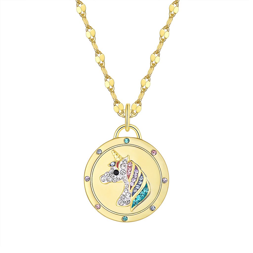 ゴールド ネックレス 【 CRYSTAL COLLECTIVE GOLD TONE CRYSTAL UNICORN MEDALLION NECKLACE / MULTI 】 ジュエリー アクセサリー レディースジュエリー ペンダント