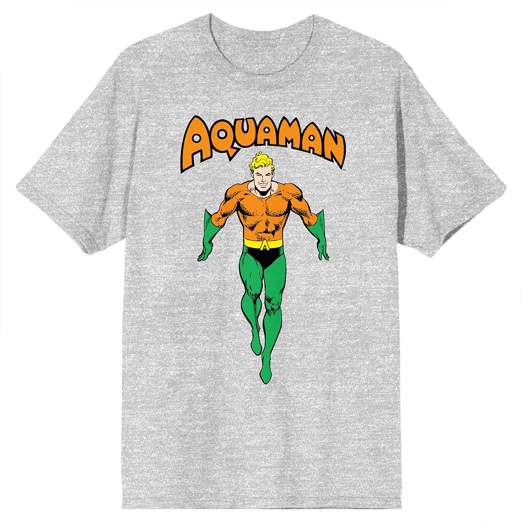 キャラクター ディーシー コミックス Tシャツ 灰色 グレー 【 LICENSED CHARACTER DC COMICS AQUAMAN TEE / GREY 】 メンズファッション トップス カットソー 12,780円
