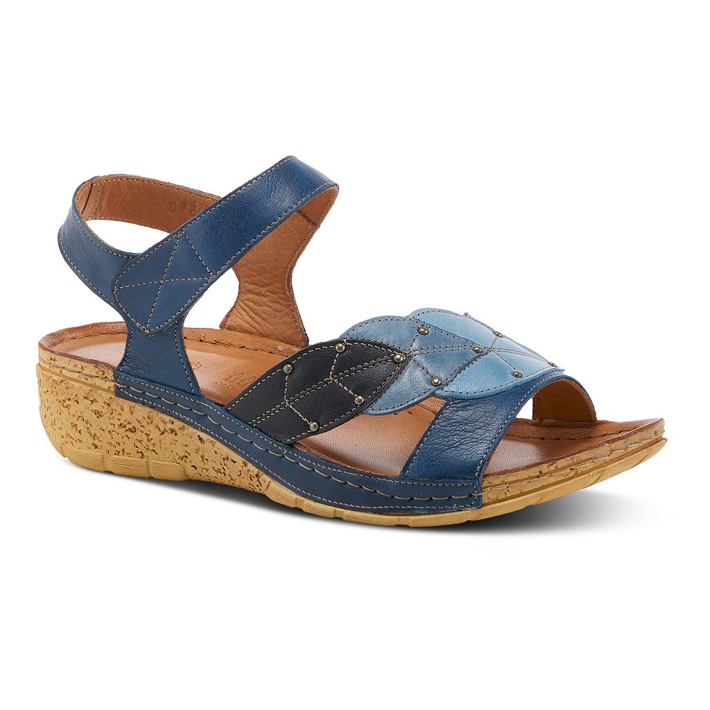 スプリングステップ スプリング レザー ウェッジ サンダル 【 SPRING STEP LEAF LEATHER WEDGE SANDALS / 】