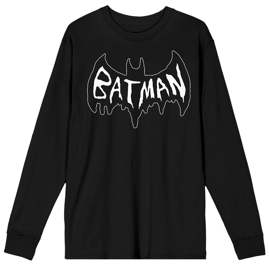キャラクター ロゴ Tシャツ 黒色 ブラック 【 LICENSED CHARACTER BATMAN HAND DRAWN LOGO TEE / BLACK 】 メンズファッション トップス カットソー|スニケス