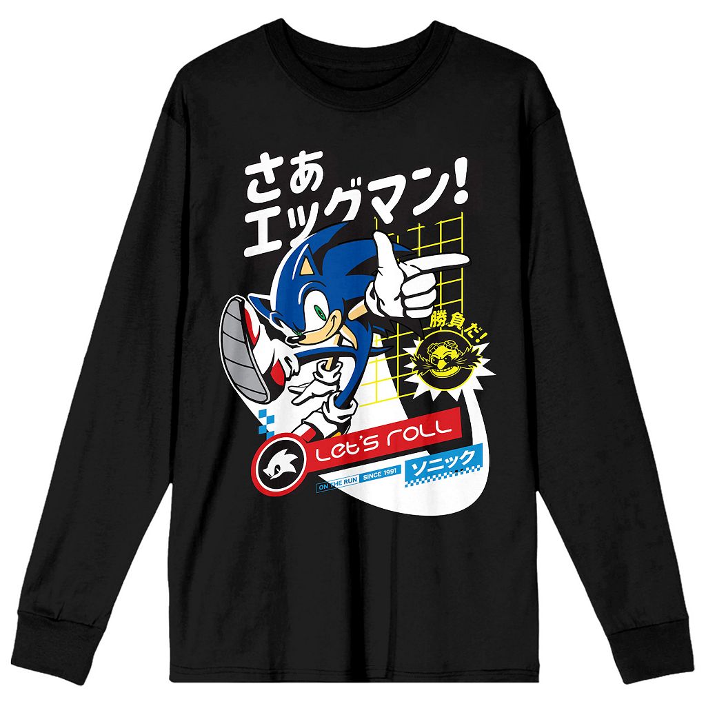 キャラクター Tシャツ 黒色 ブラック 【 LICENSED CHARACTER SONIC THE HEDGEHOG TEE / BLACK 】 メンズファッション トップス カットソー