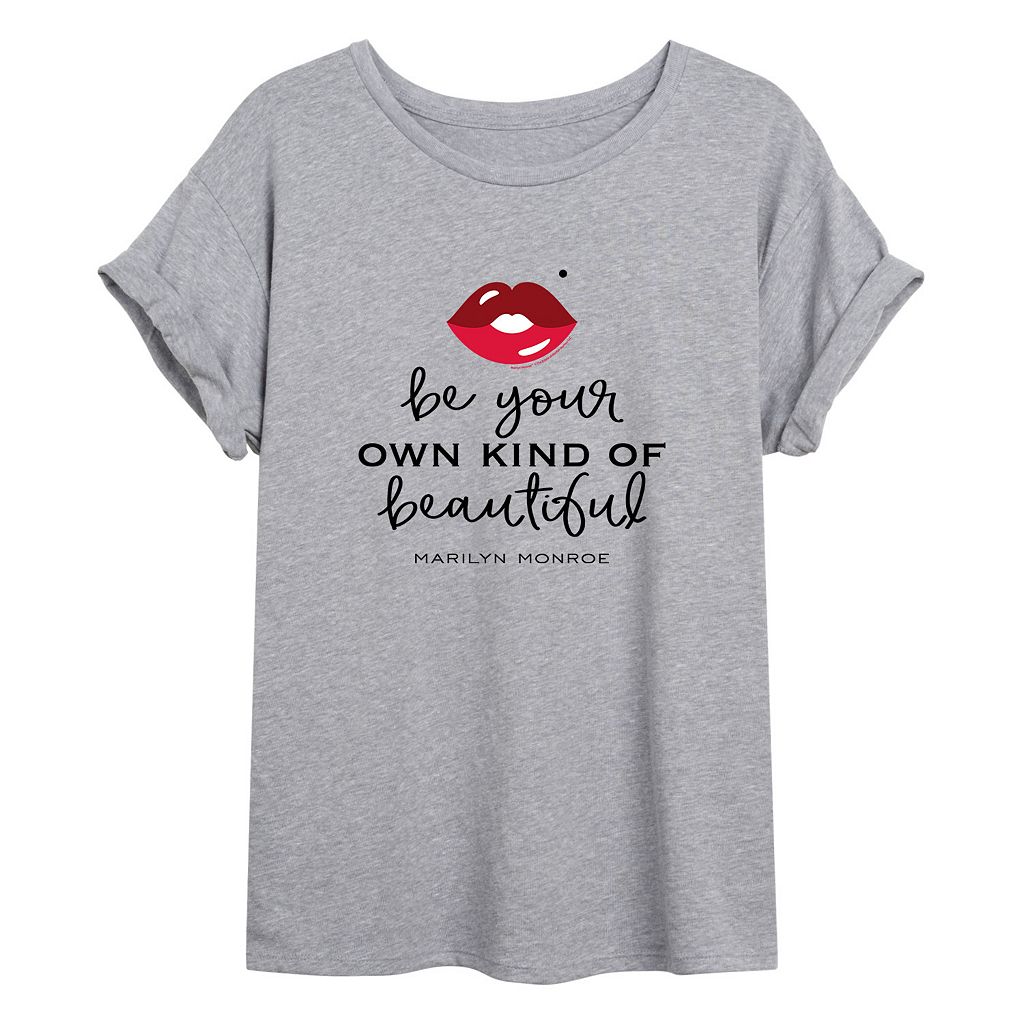 【★百貨店SALE★6/11夜夜中2時迄】文字記号 プルオーバー 薄墨色 薄墨色 【 LICENSED CHARACTER MARILYN MONROE LIPS FLOWY TEE / GREY 】 キッズ もの言う花 マタニティ トップス カットソー