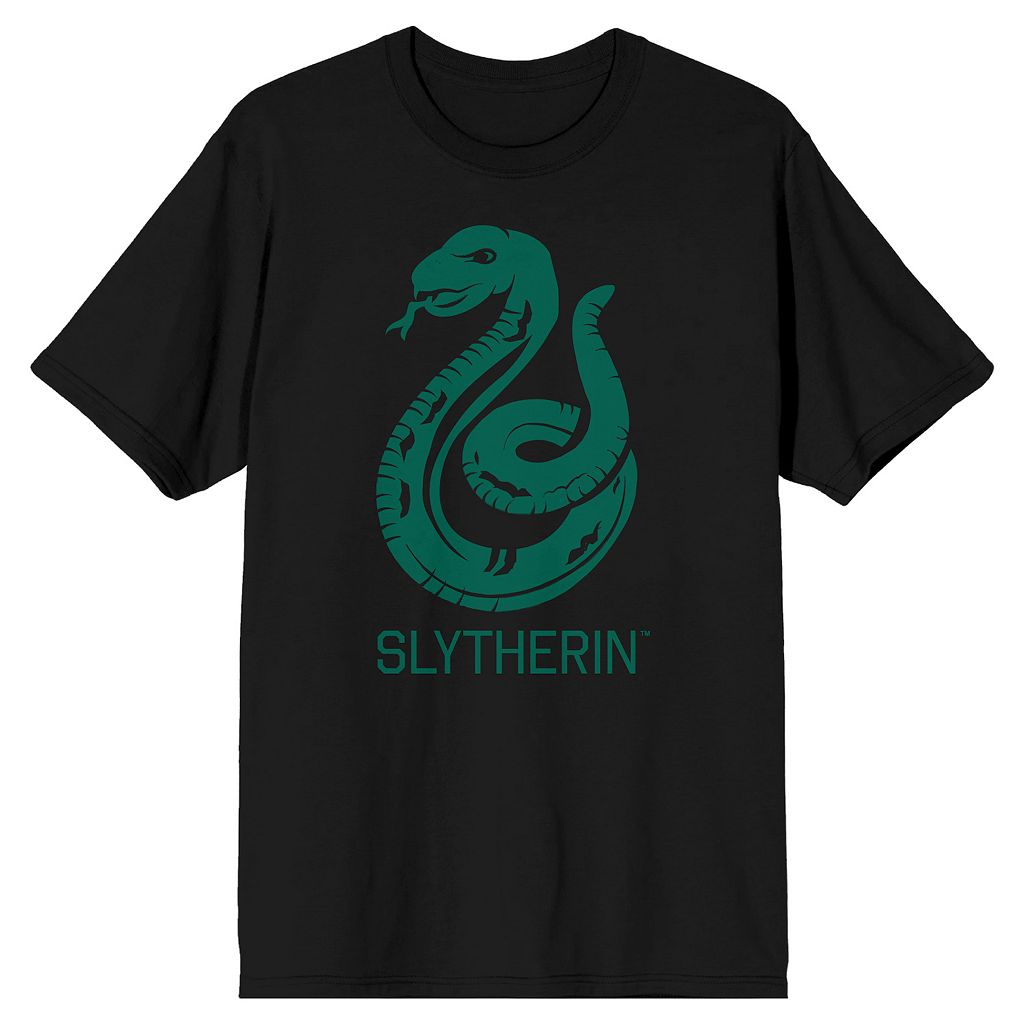 キャラクター Tシャツ 黒色 ブラック 【 LICENSED CHARACTER HARRY POTTER HOGWARTS HOUSE SLYTHERIN TEE / BLACK 】 メンズファッション トップス カットソー
