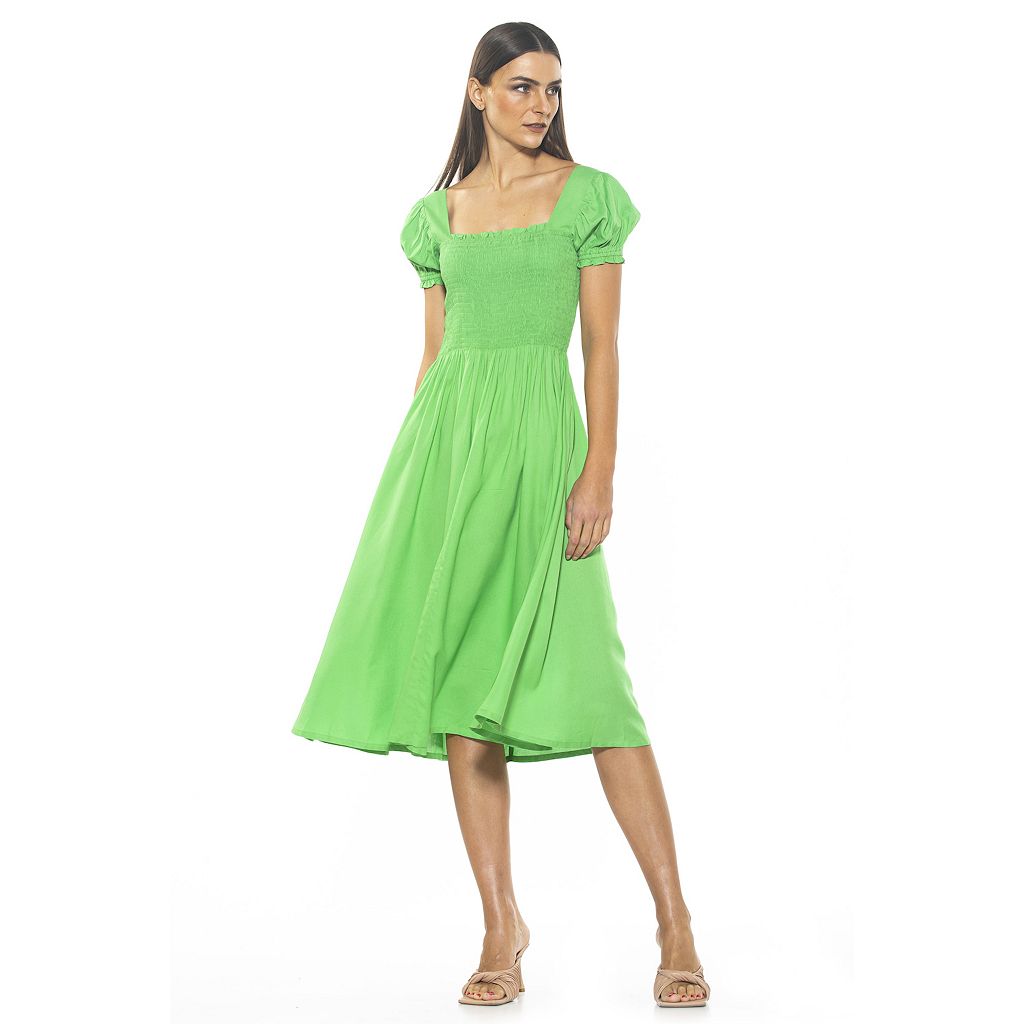 アレクシアアドマー スリーブ ドレス & 【 ALEXIA ADMOR ALI SMOCKED PUFF SLEEVE FIT FLARE DRESS / 】 レディースファッション｜スニケス