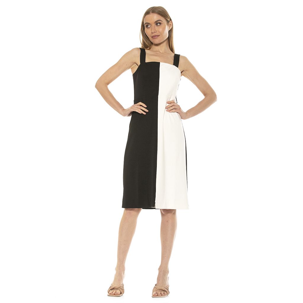 アレクシアアドマー ドレス ミディドレス 【 ALEXIA ADMOR MARISSA COLORBLOCK A-LINE MIDI DRESS / 】 レディースファッション