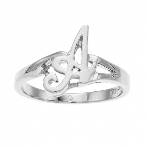 銀色 シルバー 【 TRADITIONS JEWELRY COMPANY STERLING SILVER INITIAL RING / 】 ジュエリー アクセサリー レディースジュエリー 指輪 リング 23,976円