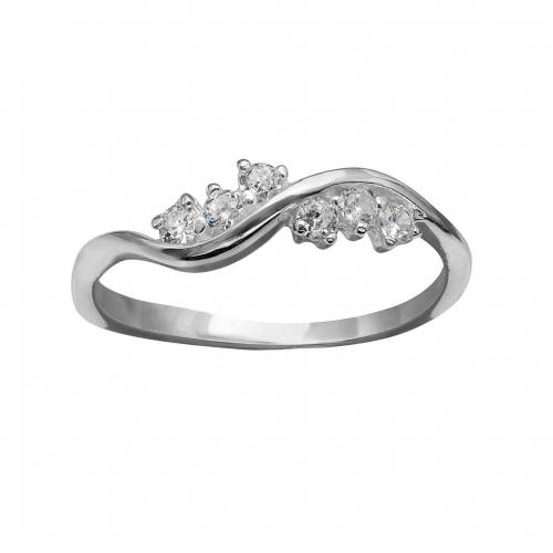 銀色 シルバー ウェーブ ウェイブ 【 PRIMROSE STERLING SILVER CUBIC ZIRCONIA WAVE RING / 】 ジュエリー アクセサリー レディースジュエリー 指輪 リング