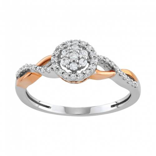 銀色 シルバー ダイヤモンド T.W. 【 UNBRANDED TWO TONE STERLING SILVER 1/4 CARAT DIAMOND INFINITY RING / TWO TONE 】 ジュエリー アクセサリー レディースジュエリー 指輪 リング