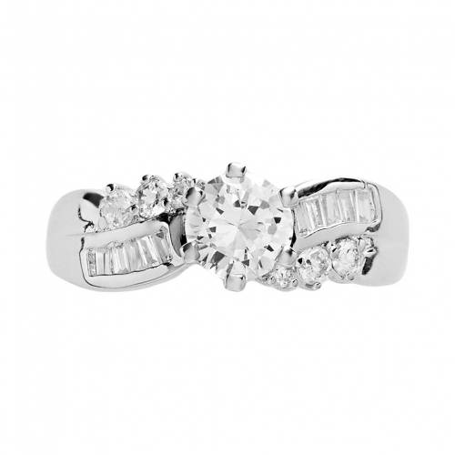 銀色 シルバー 【 TRADITIONS JEWELRY COMPANY STERLING SILVER CUBIC ZIRCONIA TWIST RING / 】 ジュエリー アクセサリー レディースジュエリー 指輪 リング