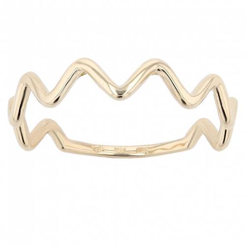 黄色 イエロー ゴールド 【 AU NATURALE 14K YELLOW GOLD ZIGZAG RING / 14K GOLD 】 ジュエリー アクセサリー レディースジュエリー 指輪 リング