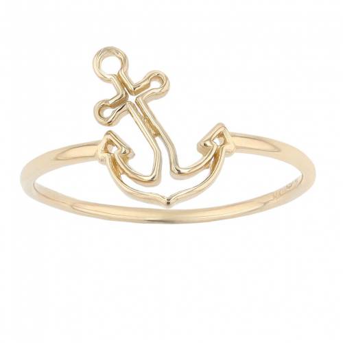 黄色 イエロー ゴールド 【 AU NATURALE 14K YELLOW GOLD ANCHOR RING / 14K GOLD 】 ジュエリー アクセサリー レディースジュエリー 指輪 リング|スニケス
